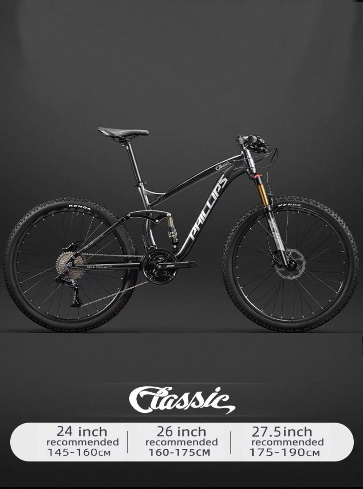 Philips Soft Tail Mountain Bike Full Suspension Shimano Gears Hydraulic Disc MTB