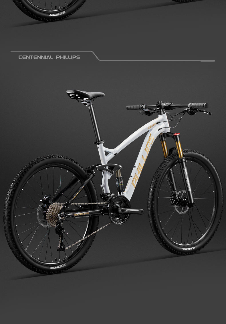 Philips Soft Tail Mountain Bike Full Suspension Shimano Gears Hydraulic Disc MTB