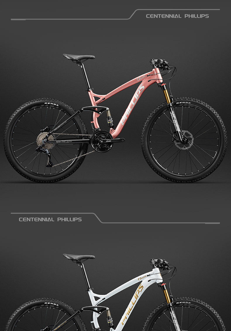 Philips Soft Tail Mountain Bike Full Suspension Shimano Gears Hydraulic Disc MTB